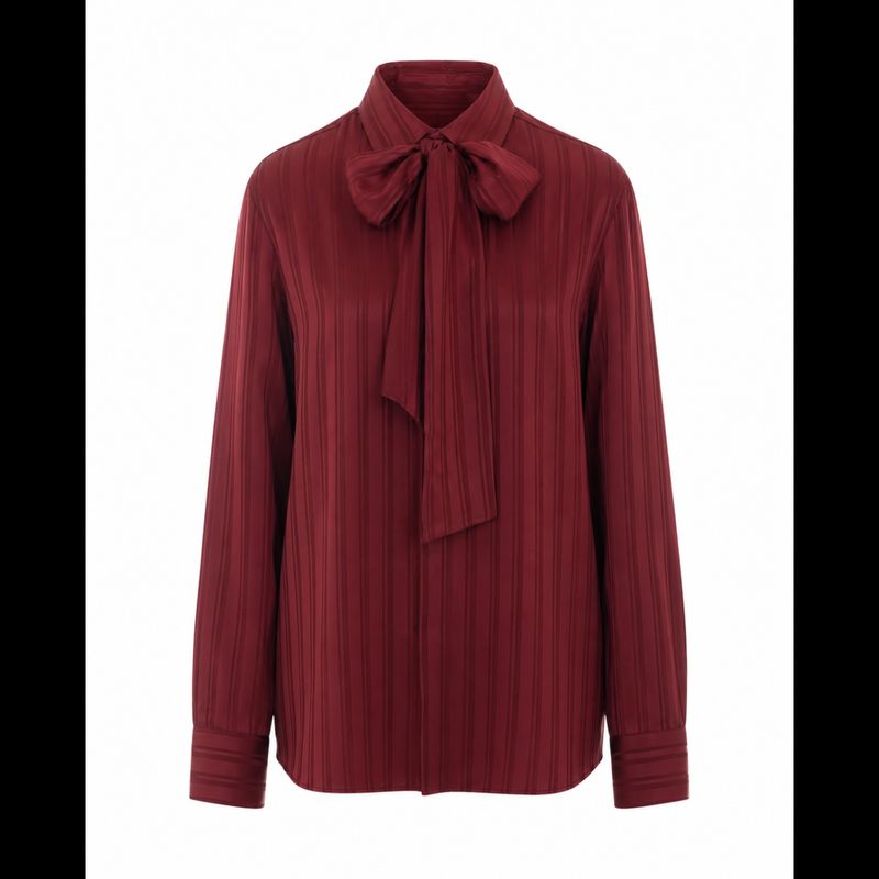 Saint Laurent Women Lavalliere Cassandre Shirt